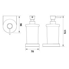 Hafele Sıvı Sabunluk Semple Tezgah Üstü Parlak Krom Renk