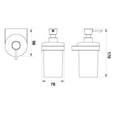 Hafele Sıvı Sabunluk Semple Duvara Monte Parlak Krom Renk