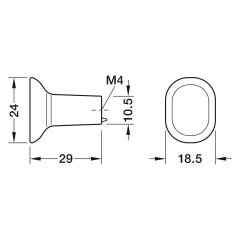 Hafele H2325 Düğme kulp titanyum