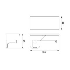 Hafele Tuvalet Kağıtlığı Semple Etajerli Duvara Monte Parlak Krom Renk