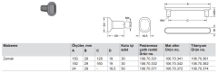 Hafele H2325 Düğme kulp p. çelik renkli