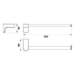 Hafele Kağıt Havluluk Semple Duvara Monte Parlak Krom Renk