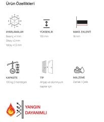 AGB Gizli Kapı Menteşesi 5.0 Eclipse Emaye Pirinç Kaplama