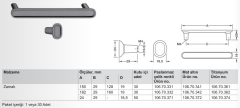 Hafele H2320 Kulp, mat altın 128mm