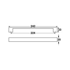 Hafele Mobilya Kulpu Hannah 224mm Parlak Krom