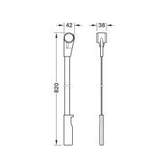 Hafele Kesseböhmer Conero 820 mm Giysi Asansörü Uzun Çekme Kolu