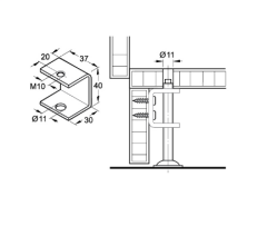 Hafele U Bağlantı Parçası Galvaniz