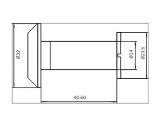 Yangın Kapı Dürbünü 90 dk 40-60 mm Krom Parlak
