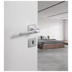 Hafele ISTANBUL, Kilitleme Rozetsiz, Kare Rozet Mat Krom Kapı Kolu