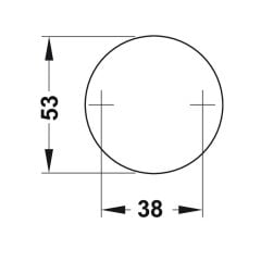 Hafele M , Paslanmaz Çelik WC (Banyo) Tipi Yuvarlak Rozet