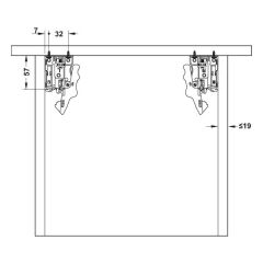 Hafele Gizli Ray Tam Açılım Bas-Aç Matrix Um A30 400mm Galvaniz