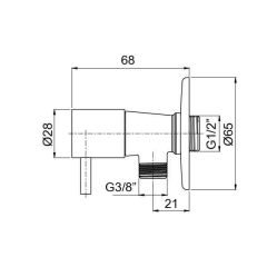 Hafele Ara Musluk 28x68x65mm Parlak Krom