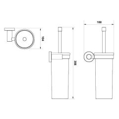 Hafele Tuvalet Fırçalık Ozo Duvara Monte Paslanmaz Çelik Renk
