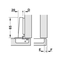 Hafele Concealed Hinge Metalla SM Kombi 110°