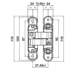 Hafele CDH 40S Gizli Menteşe Mat Nikel 52kg (42 Adet)
