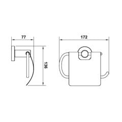 Hafele Tuvalet Kağıtlığı Ozo Kapaklı Duvara Monte Paslanmaz Çelik Renk
