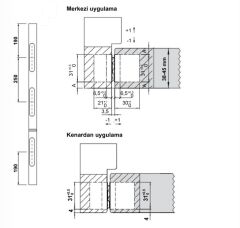 Hafele Gizli Menteşe CDH60 60kg Mat Siyah
