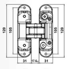 Hafele Gizli Menteşe CDH60 60kg Mat Siyah