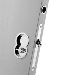 Hafele Otto Kayar Kapı Kilit Set Banyo Tipi (WC) Mat Nikel Renk