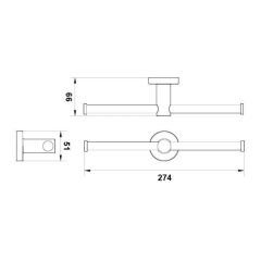 Hafele Tuvalet Kağıtlığı Ozo İkili Duvara Monte Parlak Rose Renk