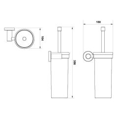 Hafele Tuvalet Fırçalık Ozo Duvara Monte Parlak Altın Renk