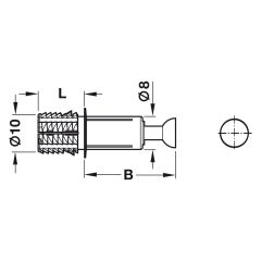 Hafele Minifix Mil 34/10/11,5mm (100 Adet)
