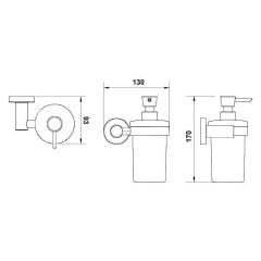 Hafele Sıvı Sabunluk Ozo Duvara Monte Mat Siyah Renk