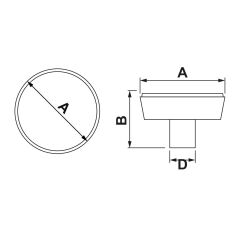 Hafele AURE Antik Bronz Renk 30 mm Düğme Kulp