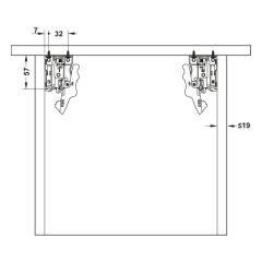 Hafele Gizli Ray Matrix Um A30, Tam Açılım Bas Aç 350mm
