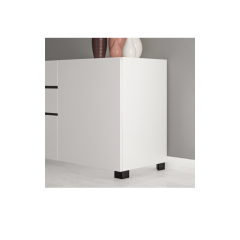 Hafele Aida Üçgen Mobilya Ayağı 80x50mm, Mat Paslanmaz Çelik Renk