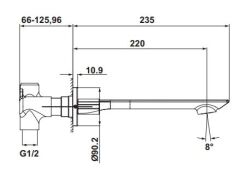 Hafele SONATE Ankastre Lavabo Bataryası Parlak Altın