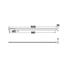 Hafele Mobilya Kulpu Mia Side2 1000mm Parlak Krom