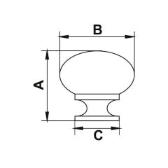 Hafele CLAUS II Mat Siyah Renk 19 mm Düğme Kulp