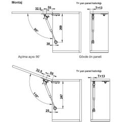 Hafele Notus Plus Gazlı Piston Frenli 120N