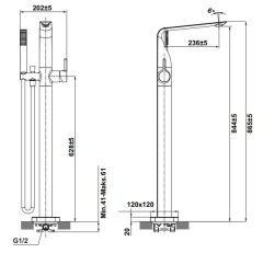 Hafele SONATE Küvet Bataryası Parlak Krom