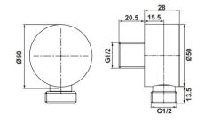 Hafele NEO R El Duşu Çıkış Ucu Mat Altın