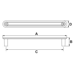 Hafele OLY Paslanmaz Çelik Renkli 128 mm Akslı Kulp