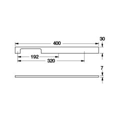 Hafele Mobilya Kulpu Mia Side2 400mm Paslanmaz Çelik