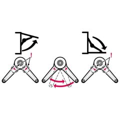 Hafele Duo Forte Alüminyum Çerçeve İçin Makas 37mm, Siyah Renk