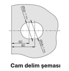 Hoppe Cam Kapı Kolu Paris Siyah