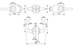 Hoppe Cam Kapı Kolu Paris Siyah