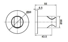 Hafele NEO R El Duşu Askısı Parlak Krom