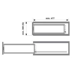 Hafele Şişelik K-Line 30 Antrasit 300mm