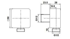 Hafele NEO S El Duşu Çıkış Ucu Parlak Krom