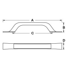 Hafele AURE Antik Bronz Renk 96/128 mm Mobilya Akslı Kulp