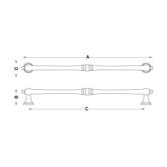 Hafele Mobilya Kulpu Gain Mk 160mm Parlak Altın
