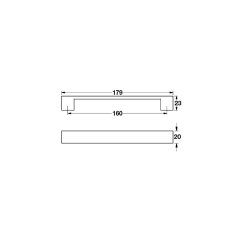 Hafele Mobilya Kulpu Hannah 160mm Paslanmaz Çelik
