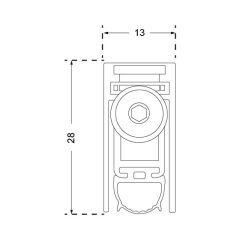 Hafele Kapı Altı Giyotin Zone 1430mm Gömülerek Montaj
