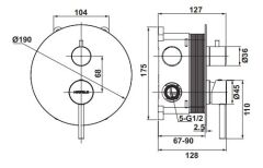 Hafele NEOMIX R 3F Ankanstre Banyo Bataryası 3 Fonksiyonlu Mat Siyah