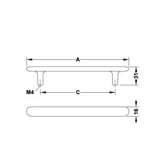 Hafele Mobilya Kulpu H2135 160mm Mat Siyah